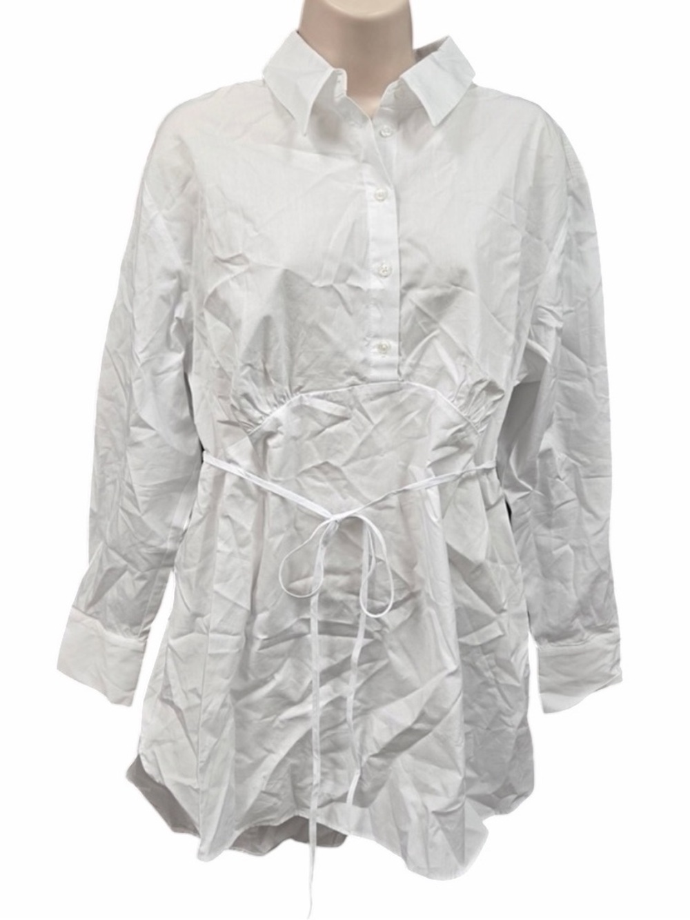 NWT GAP Maternity Popover Shirt Small White 8505 - Picture 3 of 11
